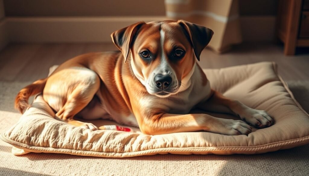 how to stop a dog in heat from bleeding